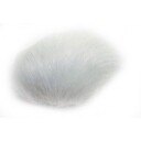Pompondusk Kaninhår Hvit 60 mm