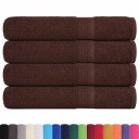 vidaXL Håndklær FROGN 4 stk brun 100x200 cm 360 gsm