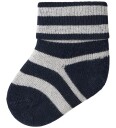 Name It Sokker - 2-pack - NbmRogggis - Frotté - Birch/Navy Blaze - Name It - 50/56 - Sokker Brun Grå Hvit Marineblå - 50-56