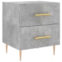 vidaXL Nattbord betonggrå 40x35x47,5 cm konstruert tre