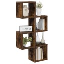 vidaXL Vegghylle Veggmontert Røkt Eik 39 x 15 x 76 cm Konstruert tre