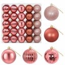 vidaXL Juleballsett 50 stk. Rosa og rosé 8 cm Polystyren
