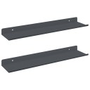 vidaXL Flytende hylle 2 pcs Antrasitt 40 x 8,5 x 2,5 cm Stål