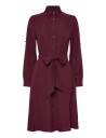 Lauren Ralph Lauren Double Faced Georgette Shirtdress   Burgundy   32