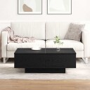  Kaffebord Svart Eik 90x60x31 cm Bygget Tre