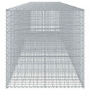 Gabionkurv med deksel 650x100x100 cm galvanisert jern