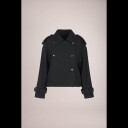 Hilly Jacket Black M Short wool trench jacket