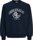 Jack & Jones Jorfrederiksberg Front Sweat Crew Neck   Navy   S