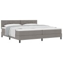  Box Spring Seng med madrass Taupe 200x200 cm Stoff