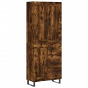  Highboard røkt eik 69,5x34x180 cm konstruert tre