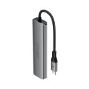 Acefast J16 5-i-1 USB-C Hub HDMI 4K 60Hz PD 90W Grå