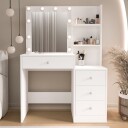 Sminkebord Hanah Home Monelle (69,4 x 135 x 40 cm) Hvit - Hvit