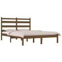 vidaXL Sengeramme honningbrun heltre furu 200x200 cm