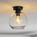 Eko-Light Taklampe Sofia med klar glasskjerm