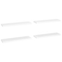 vidaXL Flytende vegghyller 4 stk hvit 90x23,5x3,8 cm MDF