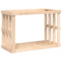 Utendørs vedstativ 108x52x74 cm heltre furu