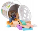 Trehusklosser 50 stk bøtte og sorter ECOTOYS