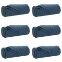 vidaXL Kastepledd 6 pcs Marineblå 200 x 150 cm Fleece