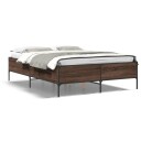 Sengeramme brun eik 160x200 cm konstruert tre og metall 8721102609817