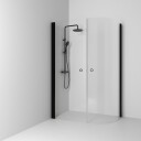 Svedbergs Skoga Dusjhjørne Rett|U-Formet 81x147 cm, Alu Blank/Klarglass