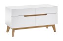 Siraaj Foajebenk 97 cm   Hvit / Eik