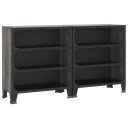 vidaXL Oppbevaringsskap 2 stk grå 72x36x82 cm metall og MDF