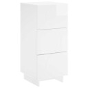 vidaXL Skjenk Høgglans hvit 33,5 x 34,5 x 75 cm Konstruert tre