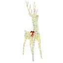  3D reinsdyr Varmhvit 128 cm PET