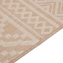 vidaXL Utendørs flatvevd teppe 100x200 cm brun striper