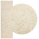vidaXL Flossteppe med lang luv moderne gull 80x250 cm