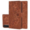 Mandala Series Samsung Galaxy A50 Lommebok-deksel Brun