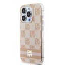 DKNY MagSafe etui til iPhone 15 Pro Max - Rosa med rutete mønster