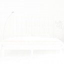 vidaXL Veggmontert sengegavl hvit 185x3x110 cm heltre furu