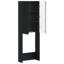 vidaXL Toalett skap ARNHEM Svart 66 x 25,5 x 190 cm Konstruert tre