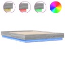  Sengeramme med LED grå sonoma 160x200 cm 8721012275195
