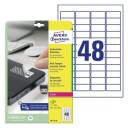 Avery sikkerhetsetiketter med "stopp"-meldinger hvit 45,7 x 21,2 modell L6113-20