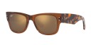 Ray-Ban Mega Wayfarer rb0840s 663693 - Light Brown Mirror Gold