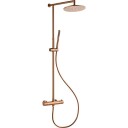 Zen Sanitary dusjsett, kobber copper, gray, light gray, gold, black height: 800-1200 mm; projection: 360 mm