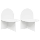  Nattbord 2 pcs Hvit 48 x 49 x 65 cm Konstruert tre