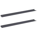 vidaXL Flytende hylle 2 pcs Antrasitt 100 x 9 x 2,5 cm Stål