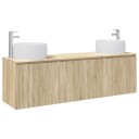 vidaXL Baderomsskapsett 3 stk. Sonoma eik 49,5 x 44,5 x 66 cm