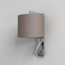 Ravello LED Reader vegglampe rund skjerm - Krom / Oyster
