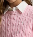Ralph Lauren Kids Cable-Knit Cotton Sweater Pink 129-130