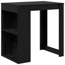 vidaXL Barbord med skuff Svart Eik 102 x 70 x 103,5 cm Konstruert tre