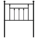  Sengegavl i metall svart 75 cm 8720845883430