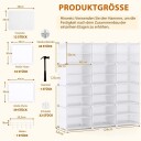 DIY skostativ – 12 kuber for 48 par hvit organisering