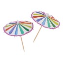 Partypicks Parasoll Stripes   10 pakning