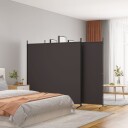 vidaXL Romdeler 3 paneler brun 525x180 cm stoff