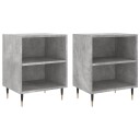 vidaXL Nattbord 2 stk betonggrå 40x30x50 cm konstruert tre