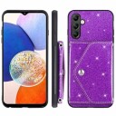 Stardust Samsung Galaxy A14 Deksel med Kortlomme Lilla